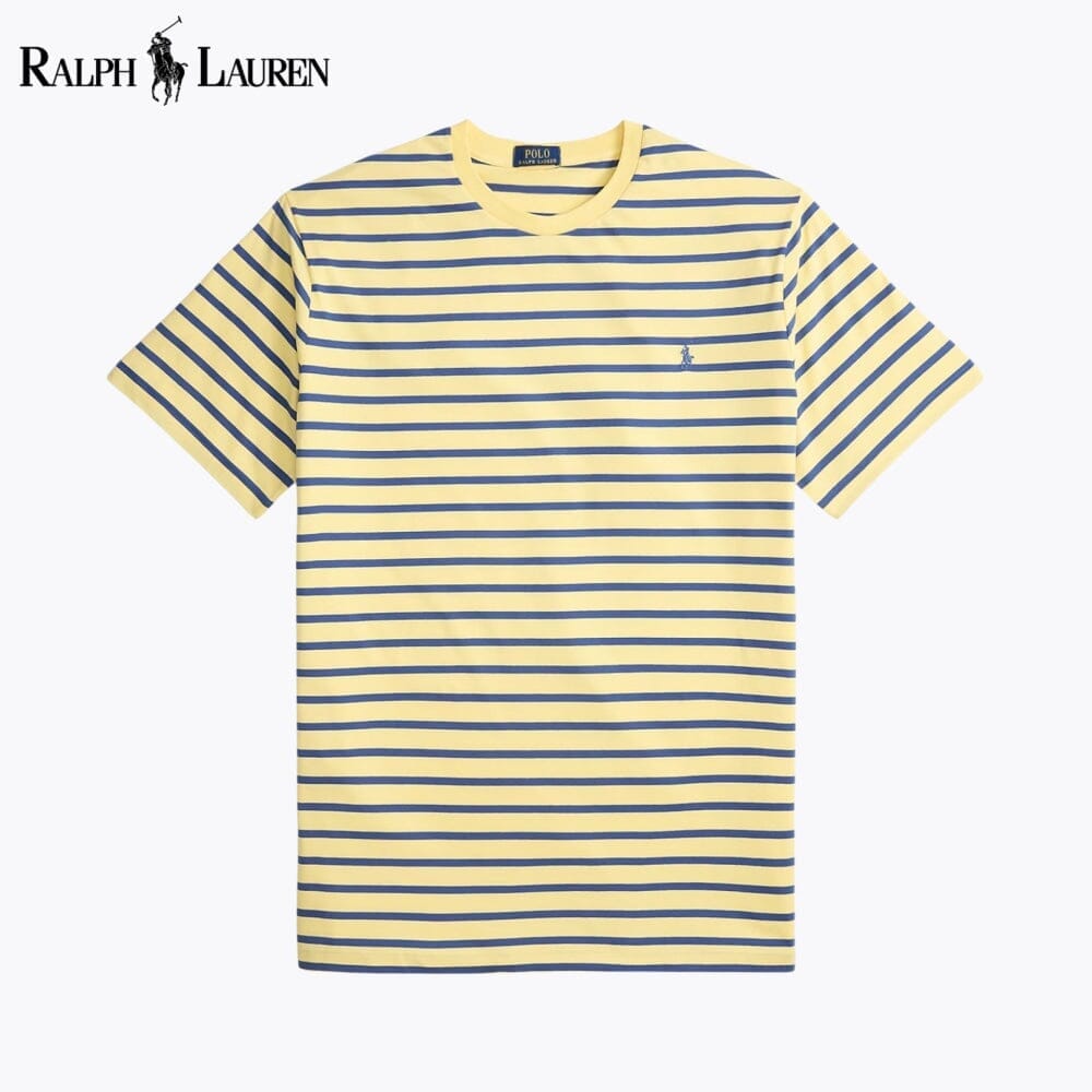 RL Striped Jersey Crewneck T-Shirt Ralph Lauren Vermond Yellow/Old Royal S 