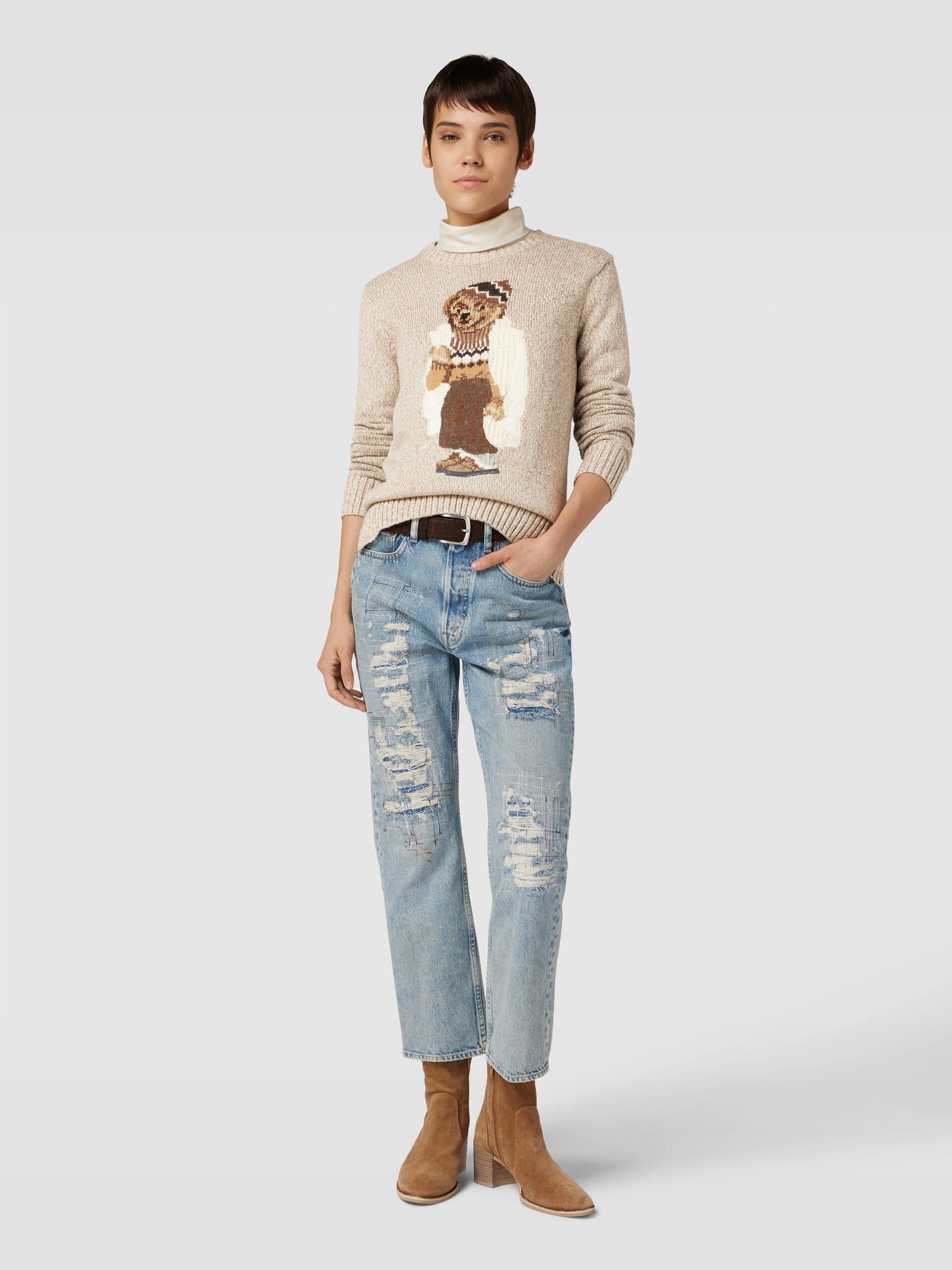 RL Sweater | Bear White Coat Ralph Lauren Aurev 