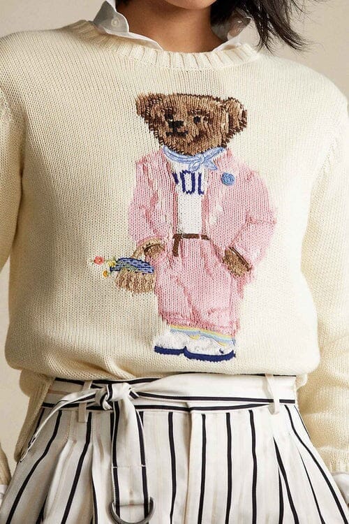 RL Sweater | Pink Bear Ralph Lauren Luxvian 