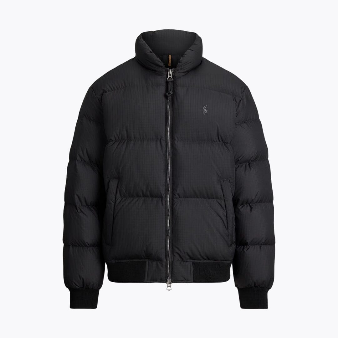 RL Textured Ripstop Down Jacket Ralph Lauren Vermond Polo Black S 