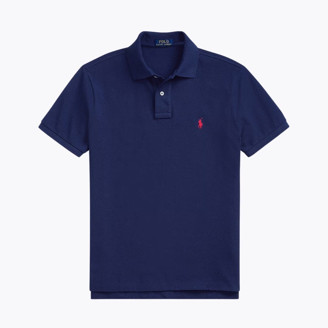 RL The Iconic Mesh Polo Shirt Ralph Lauren Vermond Navy/Red S 