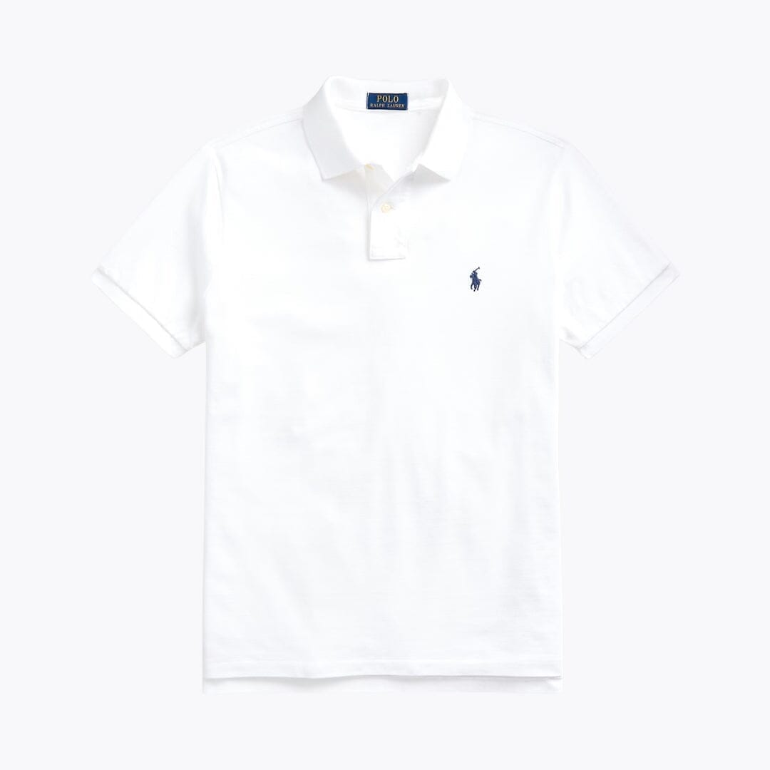 RL The Iconic Mesh Polo Shirt Ralph Lauren Vermond White/Navy S 