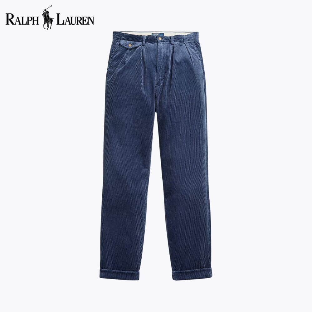 RL Whitman Relaxed Fit Corduroy Pant Ralph Lauren Vermond Blue Navy 28 