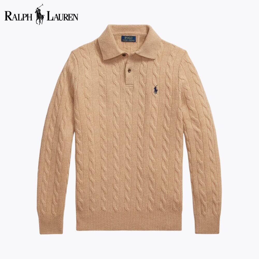 RL Wool–Cashmere Cable-Knit Jumper Ralph Lauren Vermond Camel S 