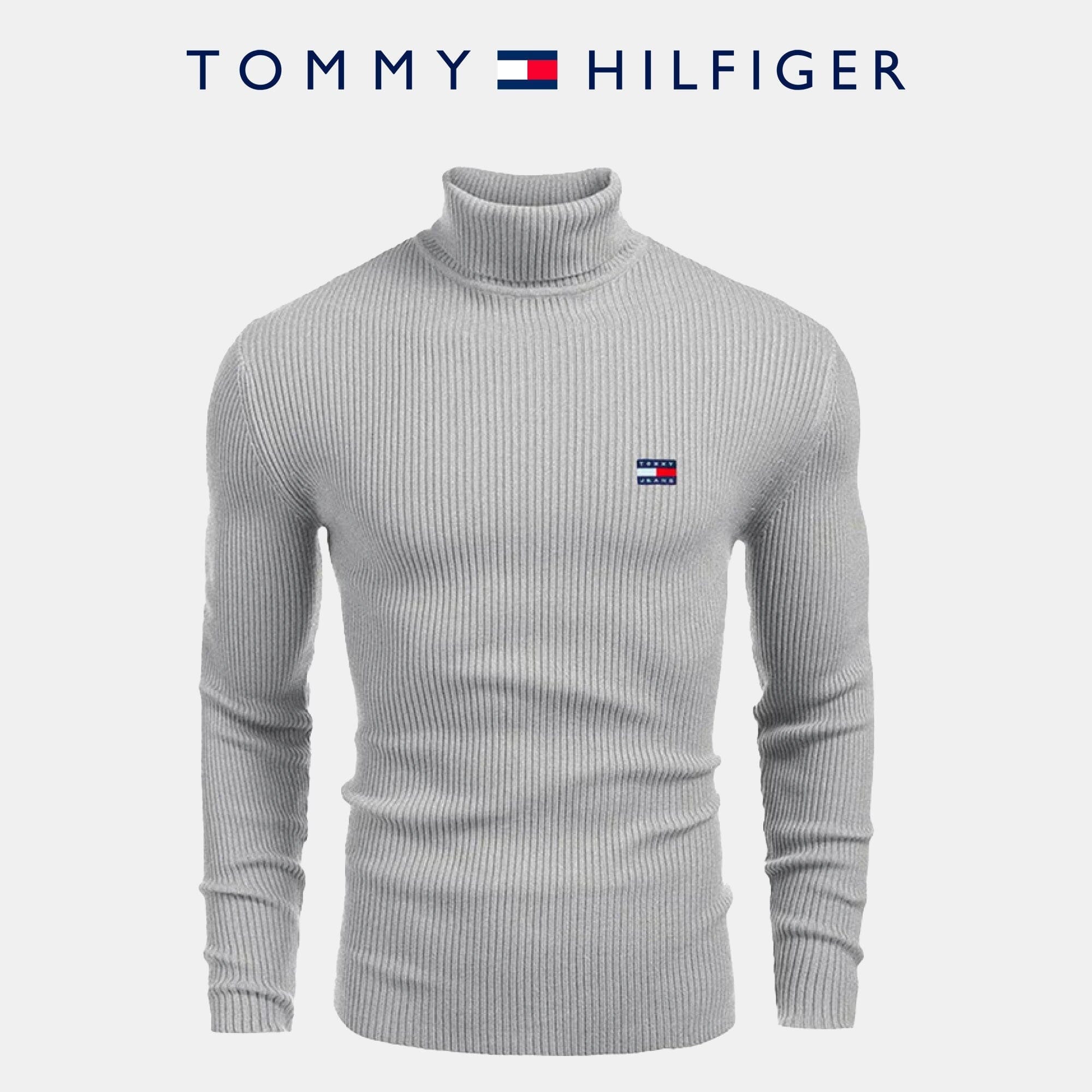 TH Turtleneck Sweater Tommy Hilfiger Vermond Gray M 