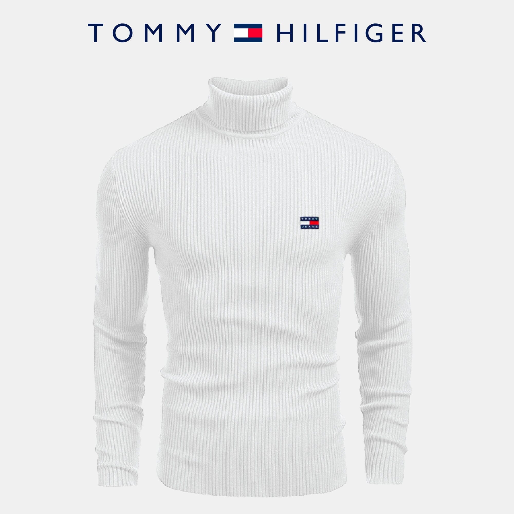 TH Turtleneck Sweater Tommy Hilfiger Vermond White M 