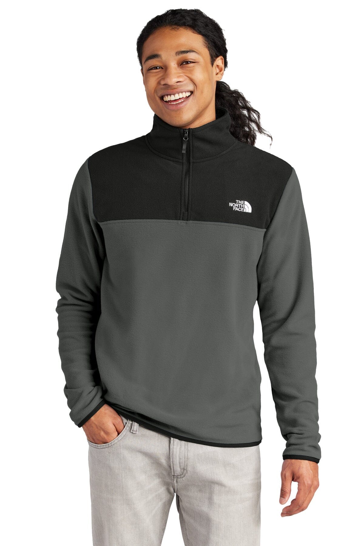TNF Glacier 1/4-Zip Fleece The North Face Vermond Asphalt Grey/ TNF Black S 