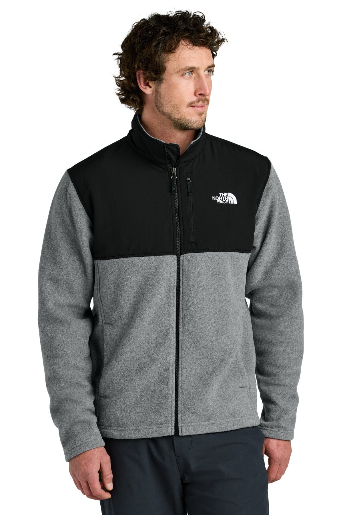 TNF Highest Peak Full-Zip Fleece Jacket The North Face Vermond TNF Medium Grey Heather/ TNF Black S 