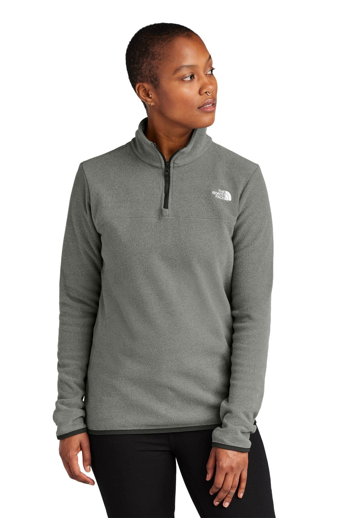 TNF Women's Glacier 1/4-Zip Fleece The North Face Vermond TNF Medium Grey Heather S 