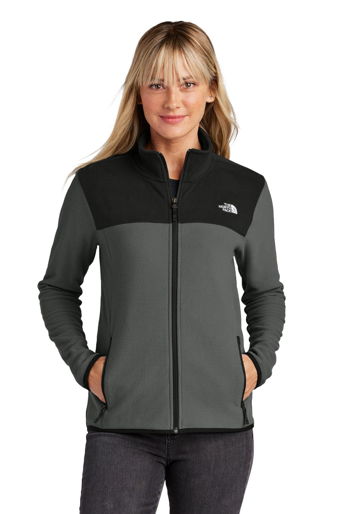 TNF Women's Glacier Full-Zip Fleece Jacket The North Face Vermond Asphalt Grey/ TNF Black S 