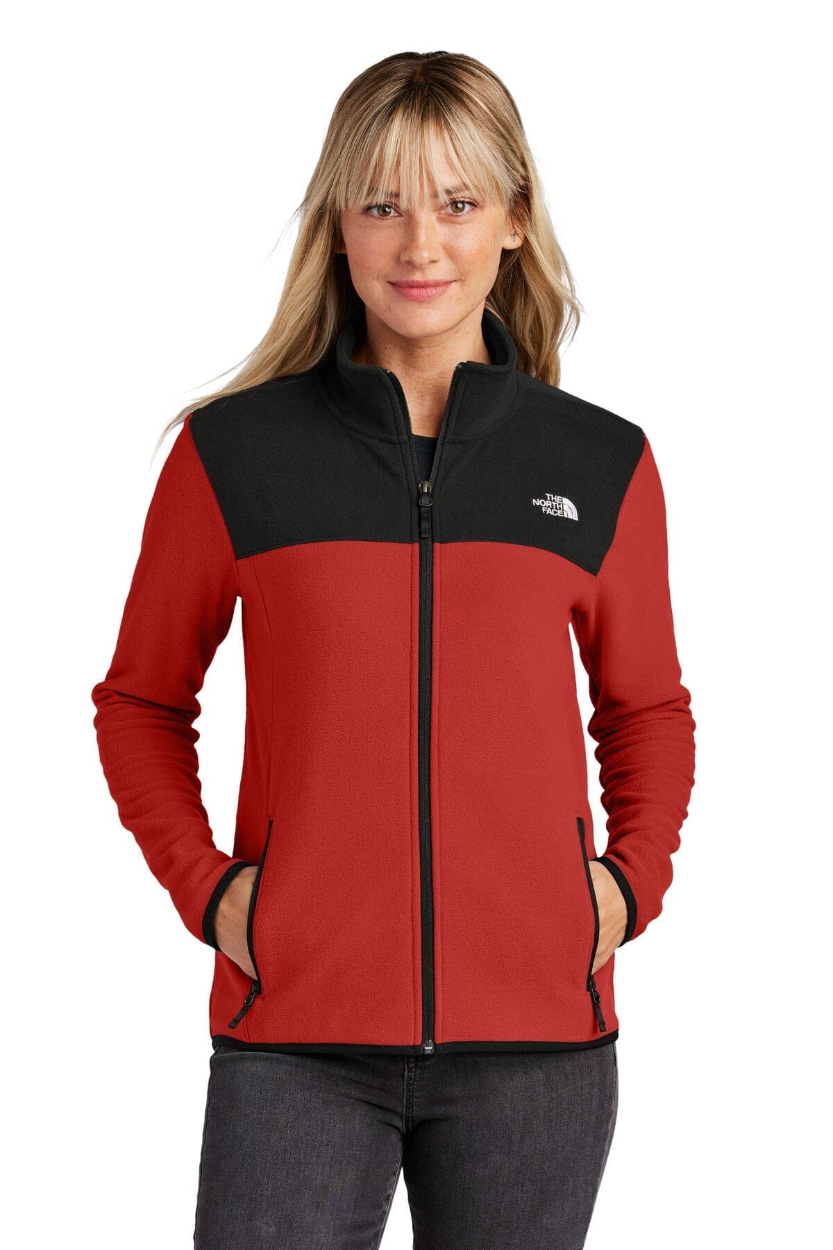 TNF Women's Glacier Full-Zip Fleece Jacket The North Face Vermond Rage Red / TNF Black S 